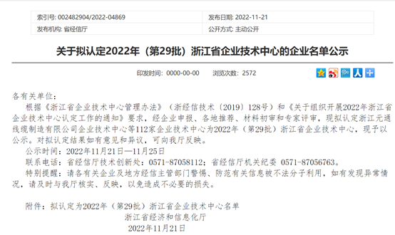 浙江省企業(yè)技術(shù)中心！本松新材首次申報(bào)并光榮上榜